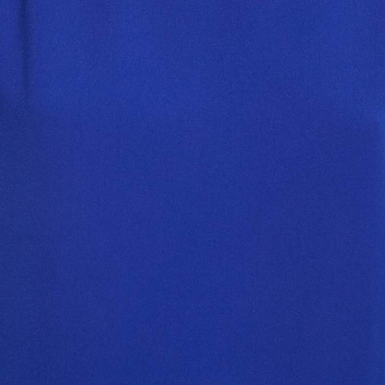 Pre Owned Polo Ralph Lauren Blue Crepe Shift Dress L