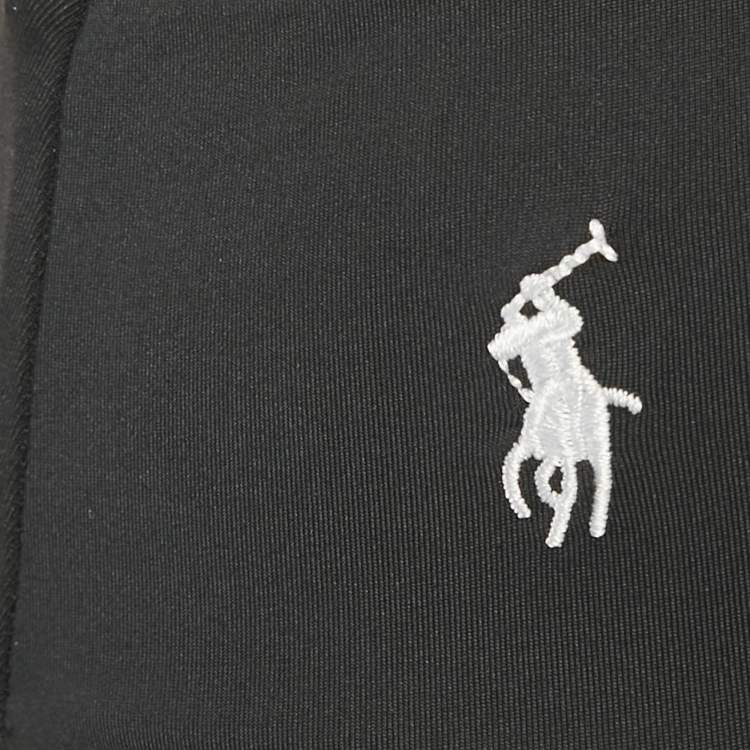 Pre Owned Polo Ralph Lauren Black Jersey Swimsuit M