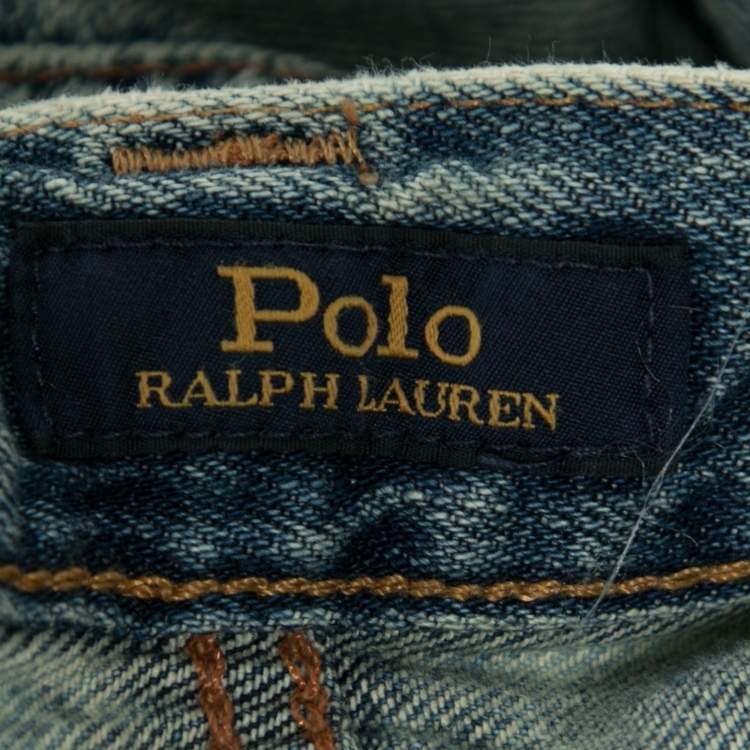 Pre Owned Polo Ralph Lauren Blue Denim Straight Fit Heritage Regular27 Jeans Waist 31
