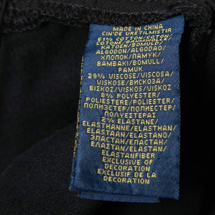 Pre Owned Polo Ralph Lauren Black Denim Jeans M Waist 28"