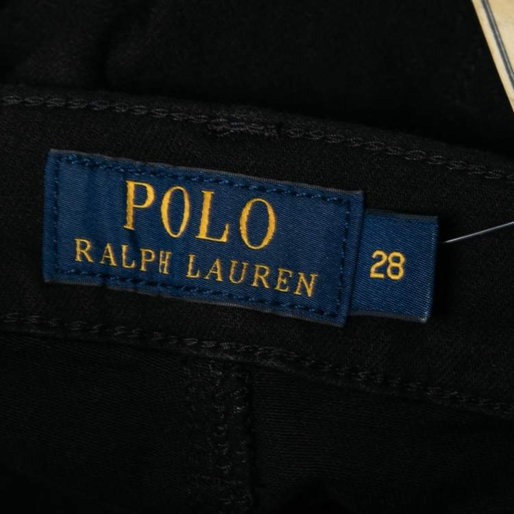 Pre Owned Polo Ralph Lauren Black Denim Jeans M Waist 28"