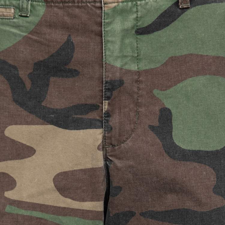 Pre Owned Polo Ralph Lauren Multicolor Camo Printed Cotton Cargo Pants XL 