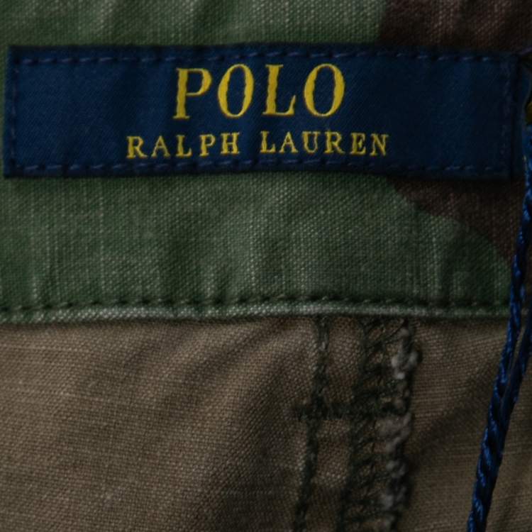 Pre Owned Polo Ralph Lauren Multicolor Camo Printed Cotton Cargo Pants XL 