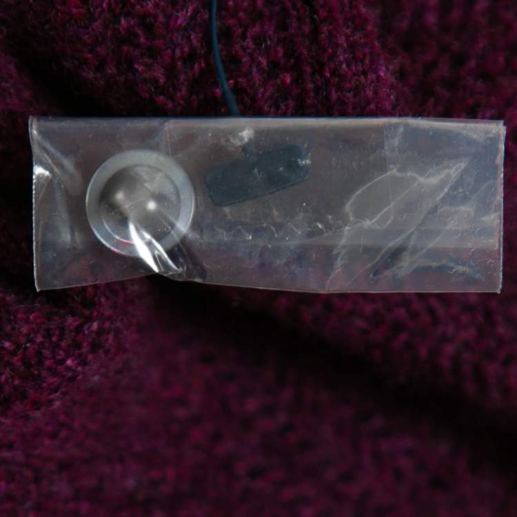 Pre Owned Polo Ralph Lauren Purple Merino Wool Ruffled Sweater XL