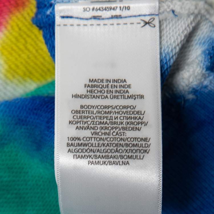 Pre Owned Polo Ralph Lauren Multicolor Tye-Dye Print Cotton Hoodie S