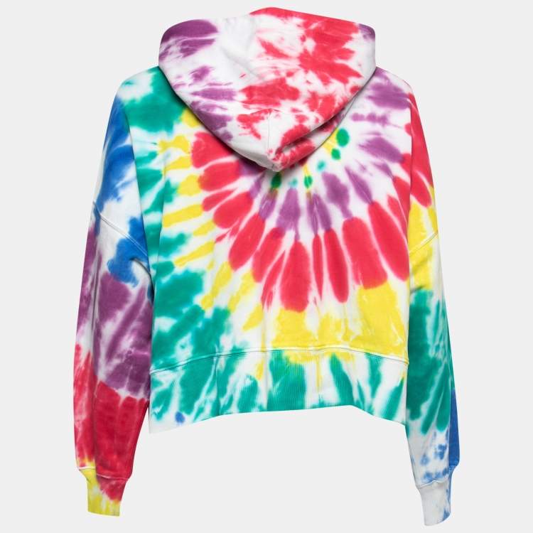 Pre Owned Polo Ralph Lauren Multicolor Tye-Dye Print Cotton Hoodie S