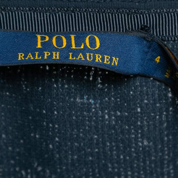 Pre Owned Polo Ralph Lauren Navy Blue & Red Sequin Embellished Short Skirt S