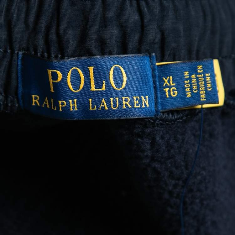 Pre Owned Polo Ralph Lauren Navy Blue Cotton Blend Aviatr Joggers XL