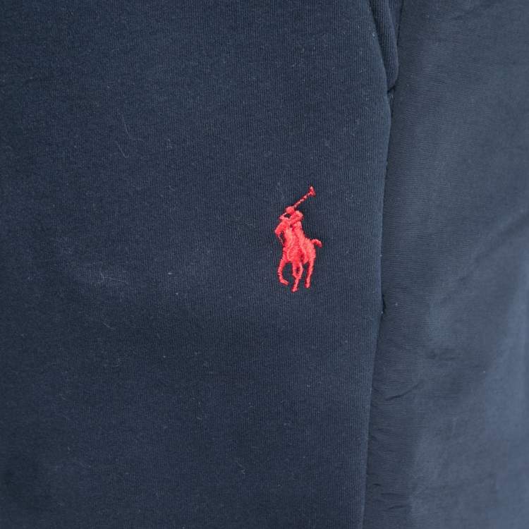 Pre Owned Polo Ralph Lauren Navy Blue Cotton Blend Aviatr Joggers XL
