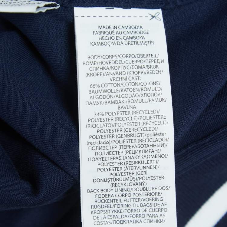 Pre Owned Polo Ralph Lauren X Wimbledon Navy Blue/White Jersey Bomber Jacket S