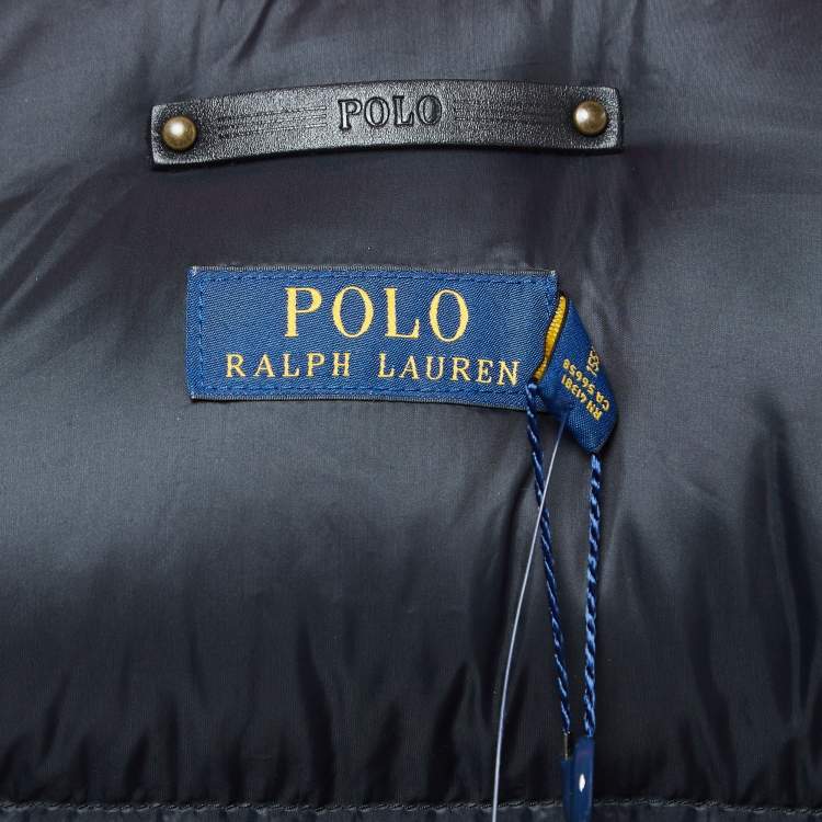 Pre Owned Polo Ralph Lauren Red Graphic Print Synthetic Buttoned Down Jacket XS