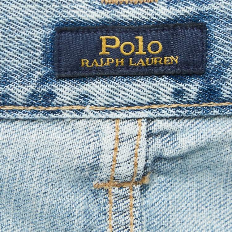 Pre Owned Polo Ralph Lauren Blue Denim The Avery Boyfriends Jeans M Waist 29"