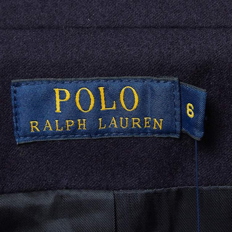 Pre Owned Polo Ralph Lauren Navy Blue Wool Single Breasted Blazer M