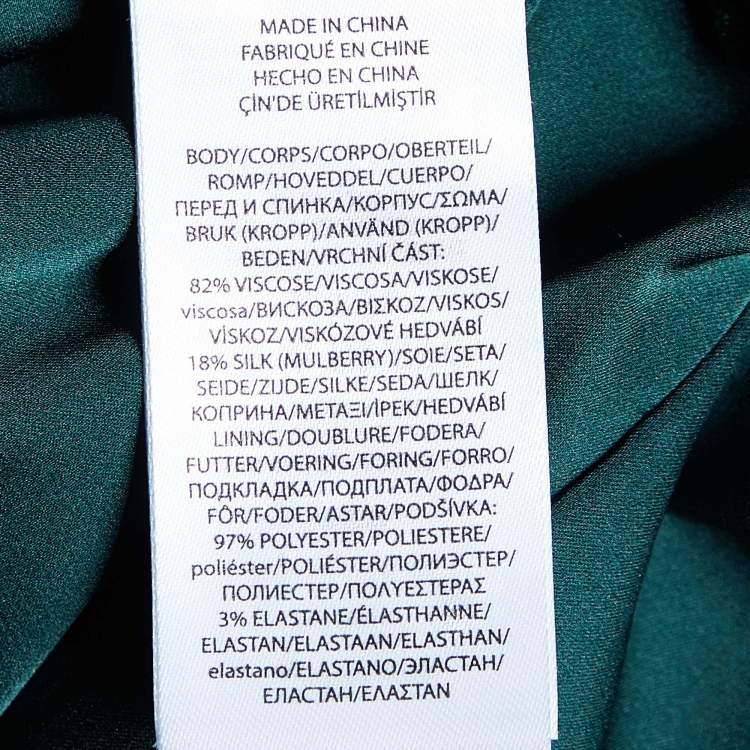 Pre Owned Polo Ralph Lauren Green Velvet Single Breasted Blazer S