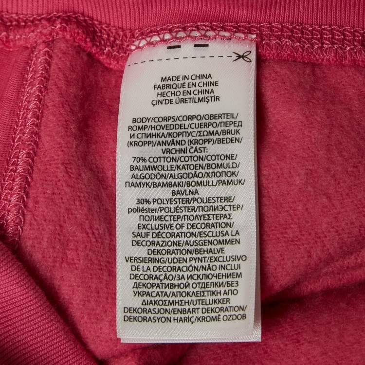 مملوكة مسبقًا Polo Ralph Lauren Pink Logo Embroidered Cotton Blend Knit Trackpants XL