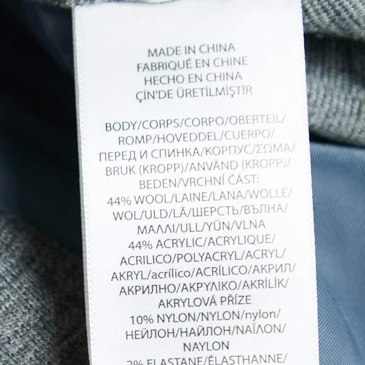 Pre Owned Polo Ralph Lauren Grey Wool Blend Jersey Breeches Pants M