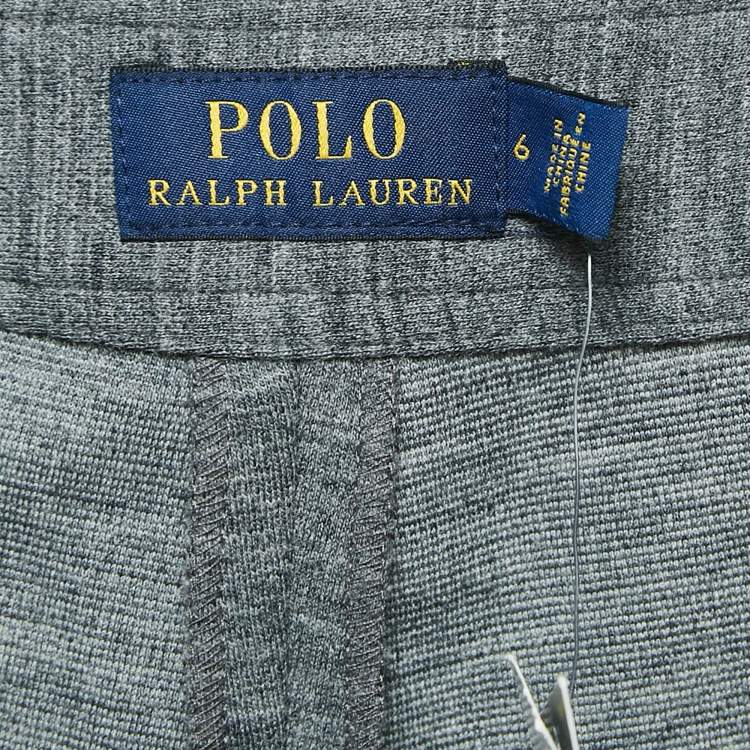 Pre Owned Polo Ralph Lauren Grey Wool Blend Jersey Breeches Pants M