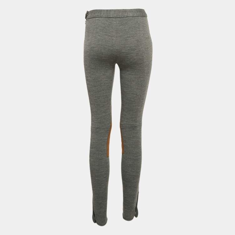 Pre Owned Polo Ralph Lauren Grey Wool Blend Knit Breeches Pants S