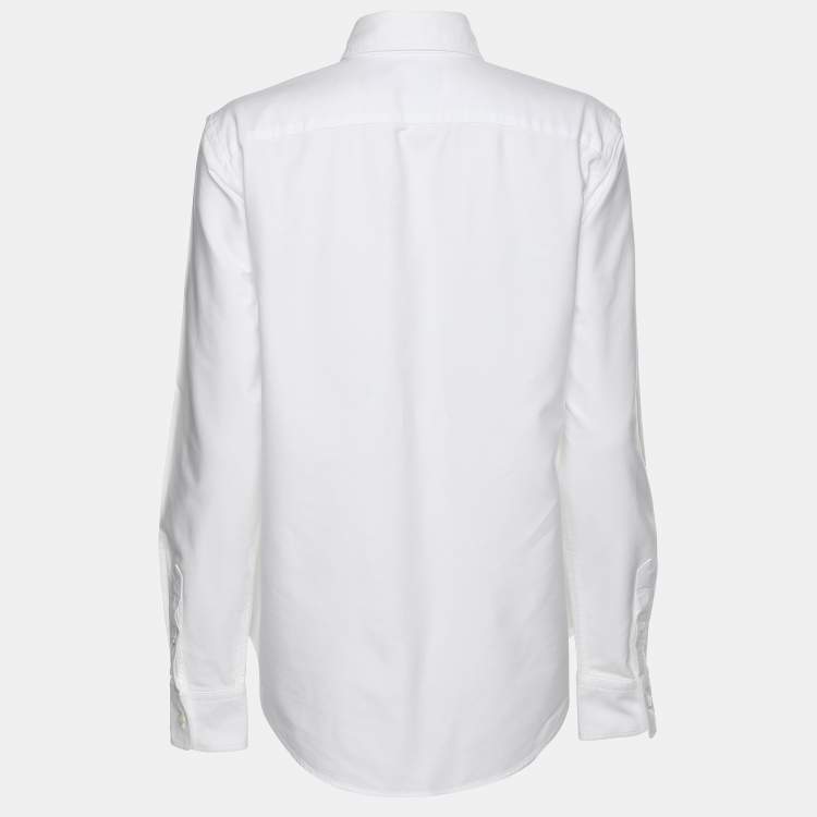 Pre Owned Polo Ralph Lauren White Cotton Button Front Shirt XXS