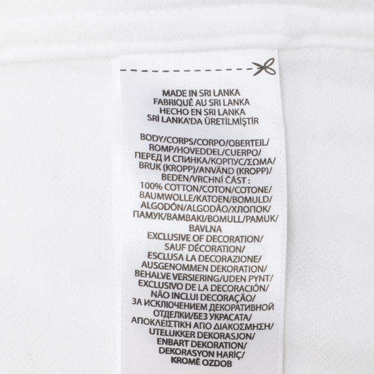 Pre Owned Polo Ralph Lauren White Knit Cotton Button Front Oxford Shirt S