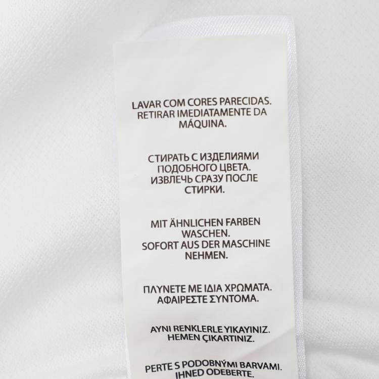 Pre Owned Polo Ralph Lauren White Knit Cotton Button Front Oxford Shirt S