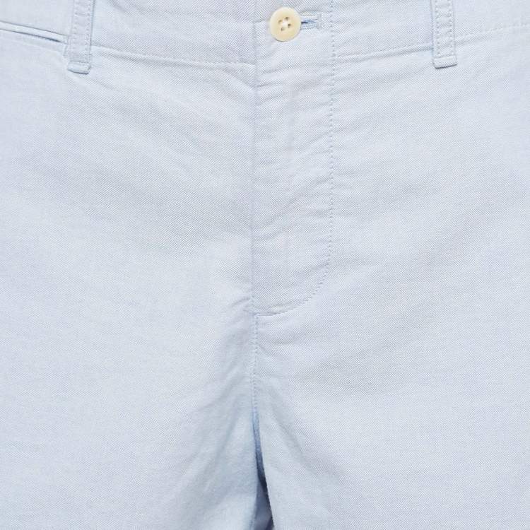 Pre Owned Polo Ralph Lauren Light Blue Cotton Preppy Shorts M