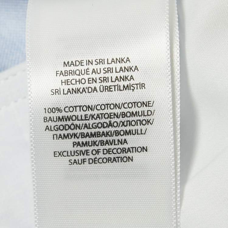 Pre Owned Polo Ralph Lauren Light Blue Cotton Preppy Shorts M