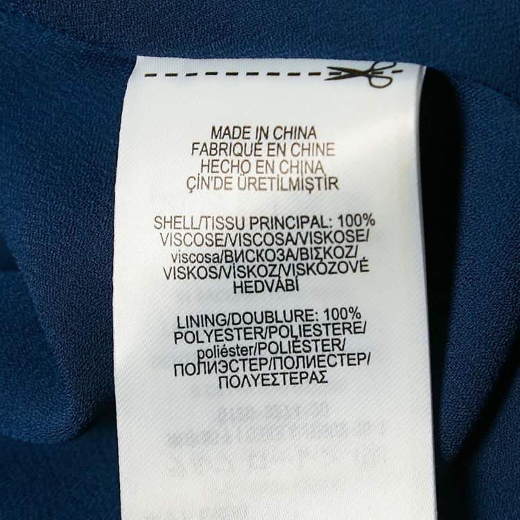 Pre Owned Polo Ralph Lauren Blue Printed Maxi Dress S