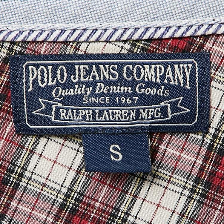 Pre Owned Polo Ralph Lauren Black Cotton Logo Applique Zip-Up Cardigan S