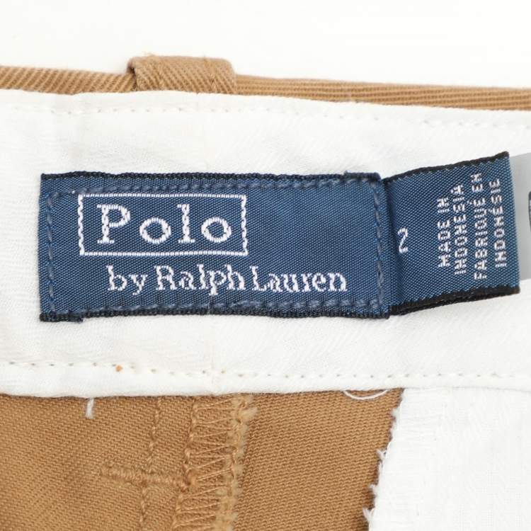 Pre Owned Polo Ralph Lauren Khaki Stretch Fabric The Slim Chino Trouser S
