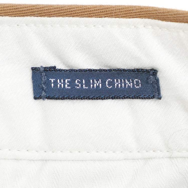 Pre Owned Polo Ralph Lauren Khaki Stretch Fabric The Slim Chino Trouser S