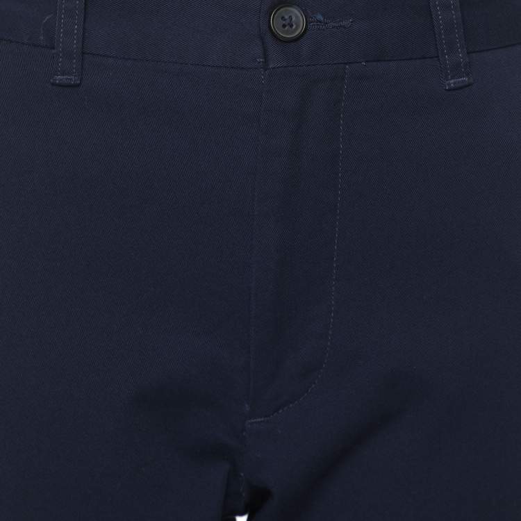 Pre Owned Polo Ralph Lauren Navy Blue Stretch Fabric The Slim Chino Trouser S