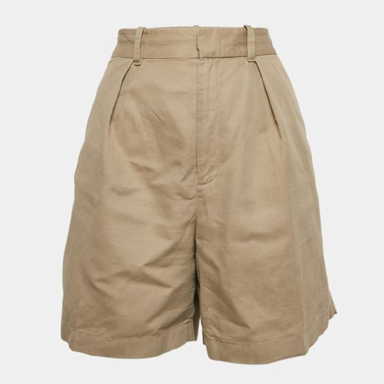 Pre Owned Polo Ralph Lauren Beige Cotton Blend Shorts L