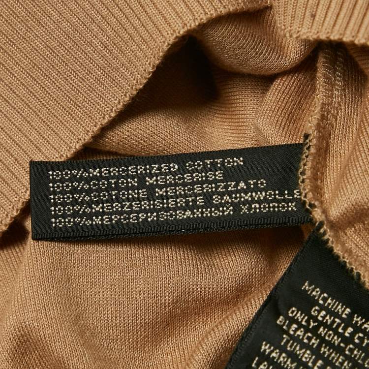 Pre Owned Polo Ralph Lauren Beige Cashmere Knit Turtle Neck Sweater S 