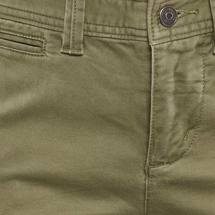Pre Owned Polo Ralph Lauren Khaki Green Cotton Cargo Pants S