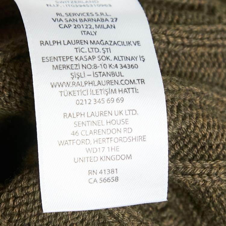 Pre Owned Polo Ralph Lauren Cotton Cable Knit Full Sleeve Sweater L