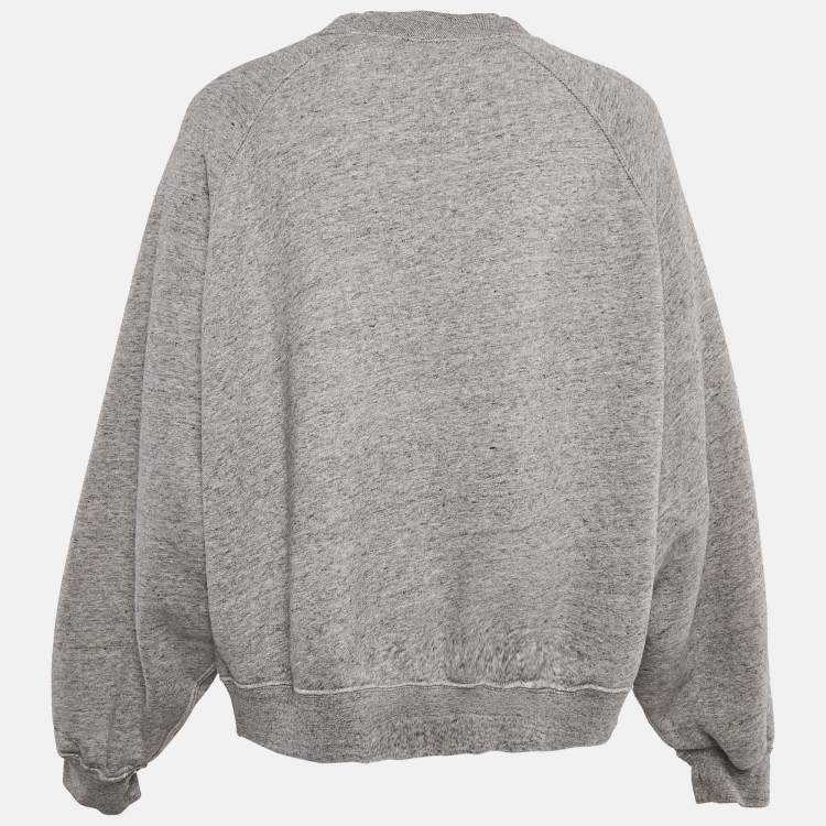 Pre Owned Polo Ralph Lauren Grey Polo Bear Print Cotton Sweatshirt L