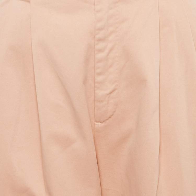 مملوكة مسبقًا Polo Ralph Lauren Pale Pink Gabardine Pleated Straight Pants M