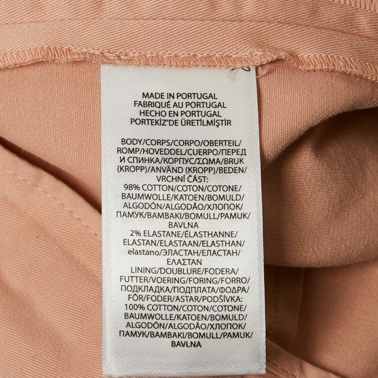 مملوكة مسبقًا Polo Ralph Lauren Pale Pink Gabardine Pleated Straight Pants M