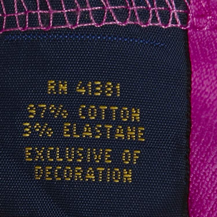 Pre Owned Polo Ralph Lauren Pink Stretch Mesh Cotton Polo T-Shirt S