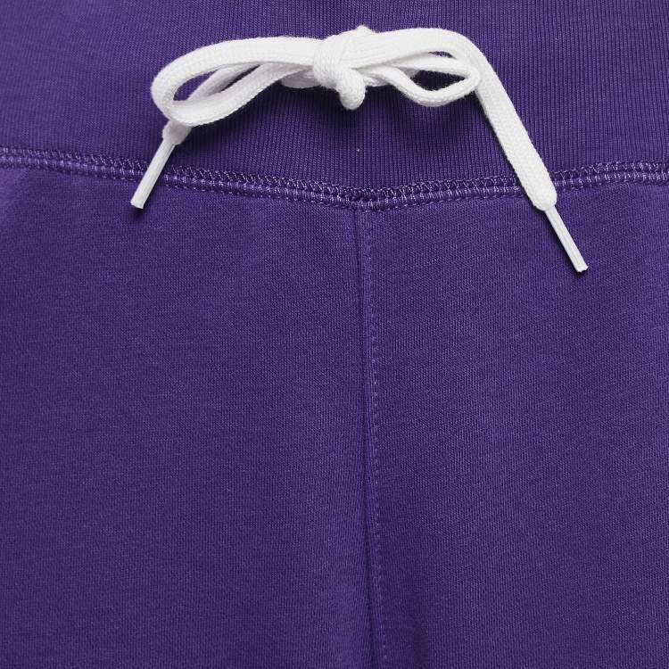 Pre Owned Polo Ralph Lauren Purple Cotton Blend Knit Trackpants M