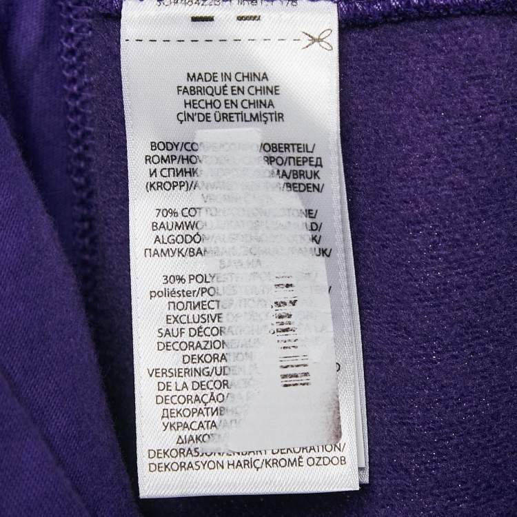 Pre Owned Polo Ralph Lauren Purple Cotton Blend Knit Trackpants M