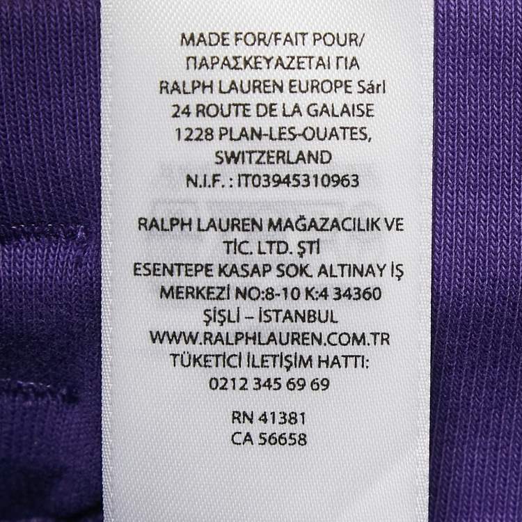 Pre Owned Polo Ralph Lauren Purple Cotton Blend Knit Trackpants M
