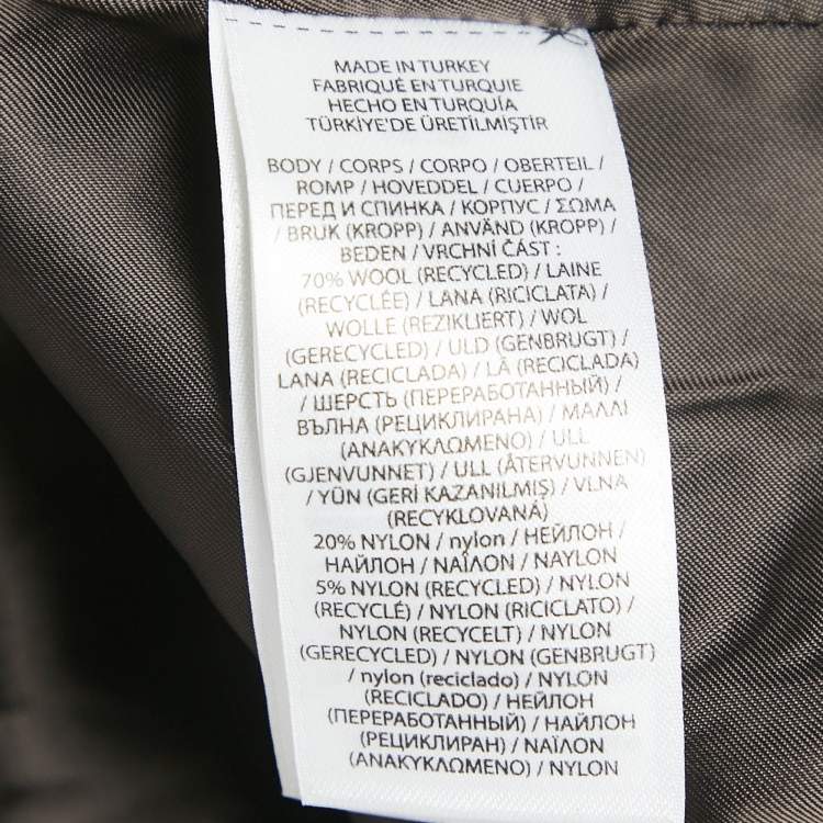 Pre Owned Polo Ralph Lauren Brown Wool Flared Overcoat XL