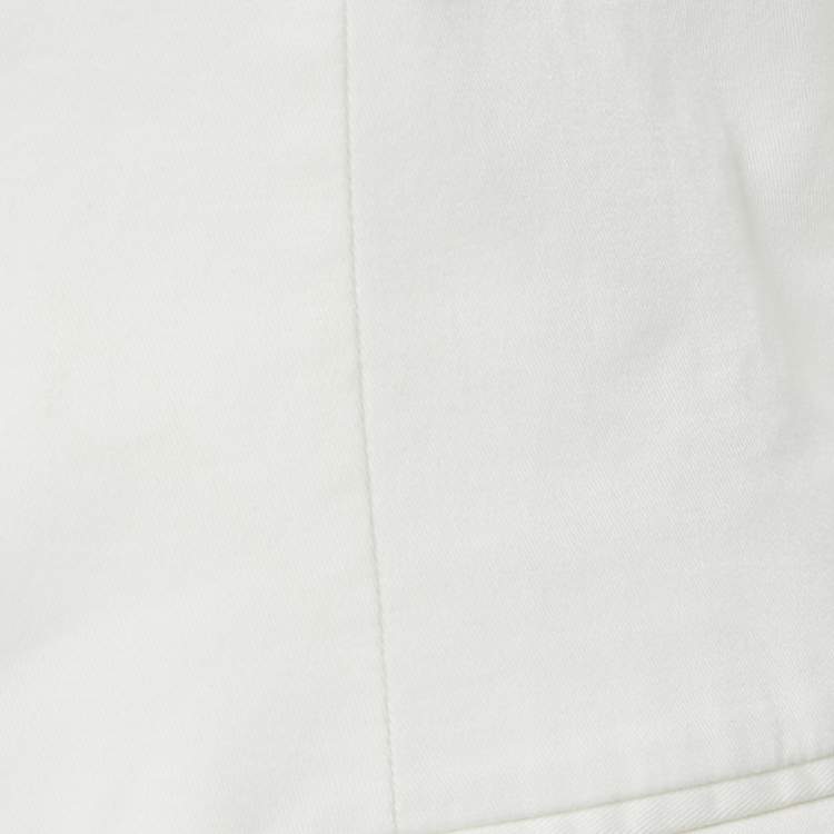 Pre Owned Polo Ralph Lauren White Cotton Button Front Jacket XL