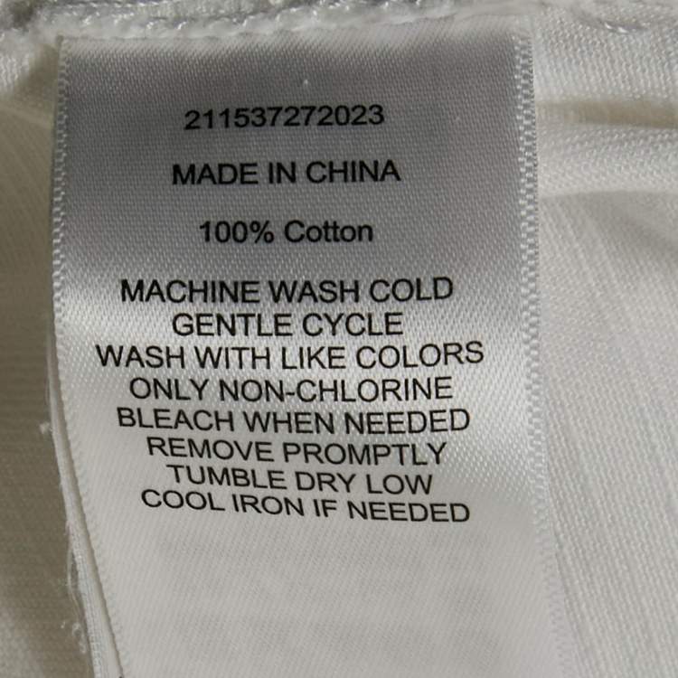 Pre Owned Polo Ralph Lauren White Denim Quin Boyfriend Jeans XS Waist 28"