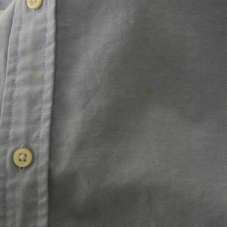 Pre Owned Polo Ralph Lauren Blue Cotton Neck Tie-Up Button Front L
