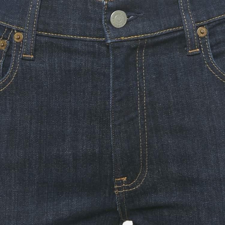 Pre Owned Polo Ralph Lauren Blue Denim Mid-Rise Skinny Tompkins Jeans Waist 28" M