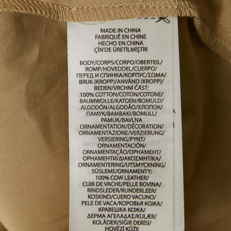 Pre Owned Polo Ralph Lauren Beige Belted Button Front Tiered Midi Dress S