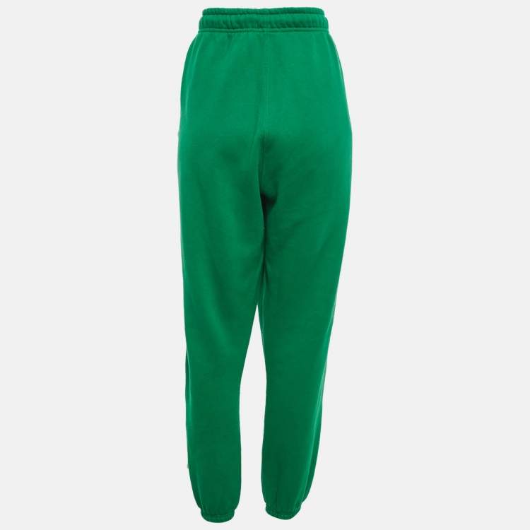Pre Owned Polo Ralph Lauren Green Cotton Knit Sweatpants M